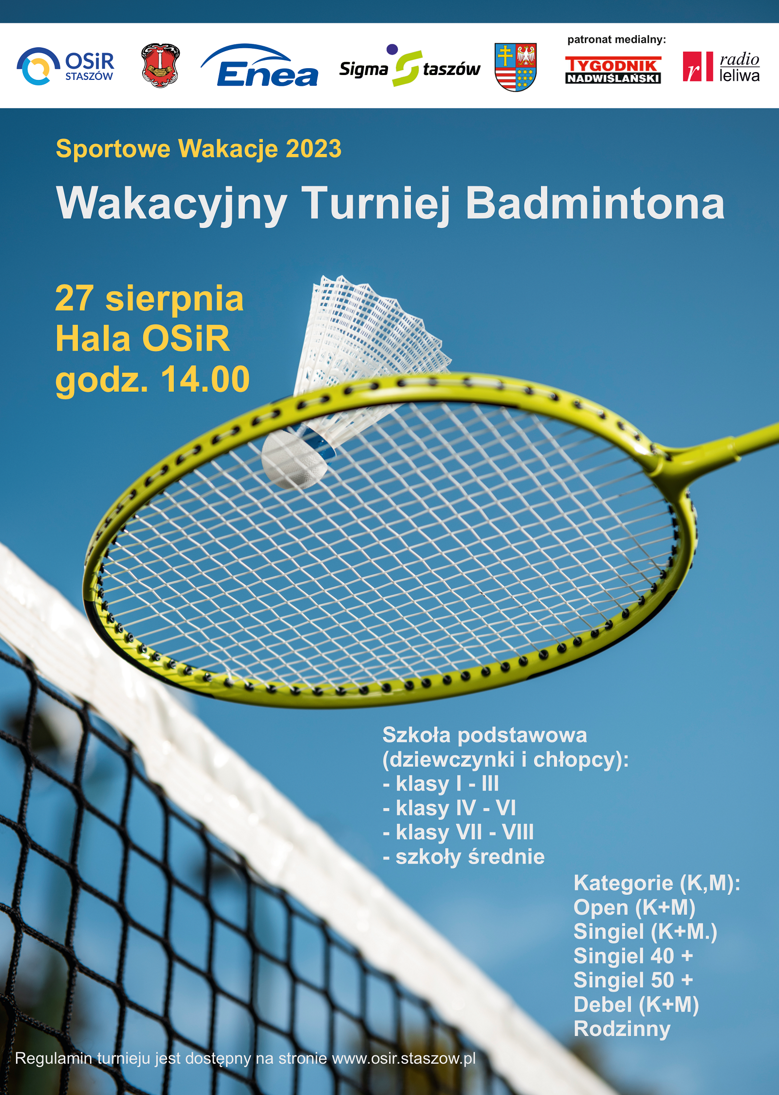 Wakacyjny Turniej Badmintona 